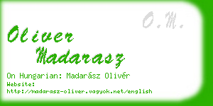 oliver madarasz business card
