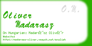 oliver madarasz business card
